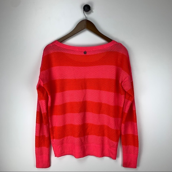 Lorna Jane Willow Mesh Pink Orange Sweater Small - Picture 2 of 9